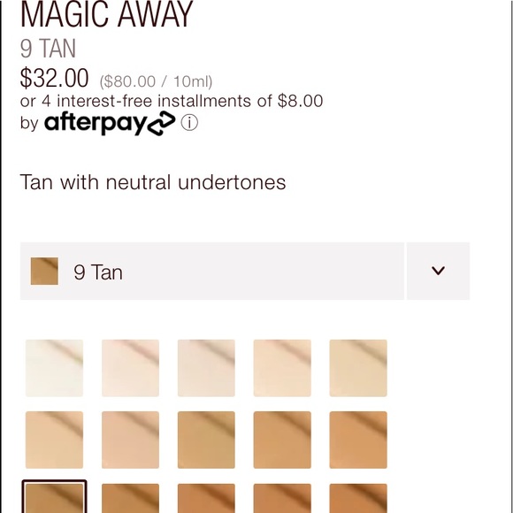 NEW! $32 Charlotte Tilbury Magic Away Liquid Concealer #9 Tan - Picture 2 of 16